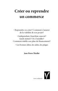 cover of the book Créer ou reprendre un commerce