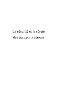 cover of the book La sécurité et la sûreté des transports aériens