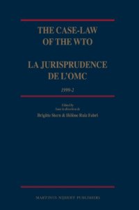 cover of the book The Case-Law of the WTO.   La jurisprudence de l'OMC : 1999-2 (No. 5)