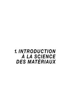 cover of the book Introduction à la science des matériaux