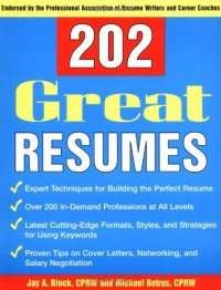 cover of the book 202 great résumés