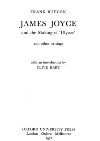 cover of the book James Joyce and the Making of Ulysses