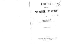 cover of the book Leçons sur le probleme de Pfaff