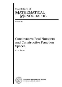 cover of the book Constructive real numbers and constructive function spaces