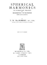 cover of the book Spherical harmonics;: An elementary treatise on harmonic functions, with applications 