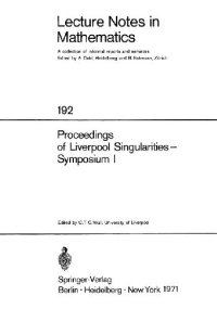 cover of the book Proceedings of Liverpool singularities - symposium I