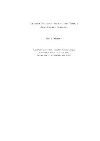 cover of the book Lecture notes on vector and tensor algebra and analysis