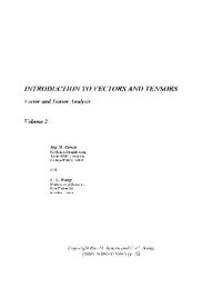 cover of the book Introduction to Vectors and Tensors