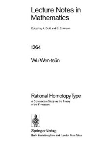 cover of the book Rational Homotopy Type: A Constructive Study Via the Theory of the I*-Measure