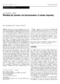 cover of the book Modelling the dynamics and thermodynamics of volcanic degassing (1998)(en)(11s)