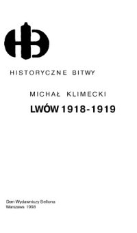 cover of the book Lwow 1918-1919.