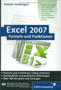 cover of the book Excel 2007 Formeln und Funktionen Edition