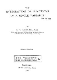 cover of the book Integration of functions of single variable