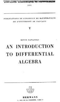 cover of the book An Introduction to Differential Algebra 