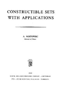 cover of the book Constructible sets with applications