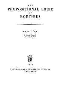 cover of the book Propositional logic of Boethius