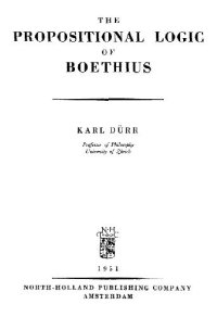 cover of the book The propositional logic of Boethius