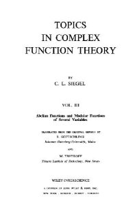 cover of the book Topics in complex function theory. Abelian and modular functions of several variables