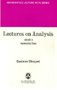 cover of the book Lectures on analysis. Representation theory