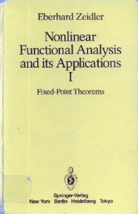 cover of the book Nonlinear functional analysis vol.1: Fixed-point theorems