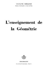 cover of the book L Enseignement de la Geometrie. 