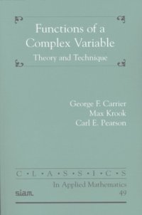 cover of the book Functions of a complex variable: Theory and technique