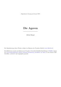 cover of the book Die Agaven