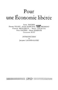 cover of the book Pour une économie libérée  