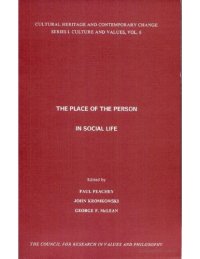 cover of the book The Place of the Person in Social Life (Cultural Heritage and Contemporary Change Series)  