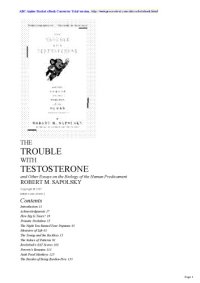 cover of the book The Trouble With Testosterone: And Other Essays On The Biology Of The Human Predicament  