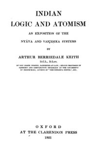 cover of the book Indian logic and atomism: an exposition of the Nyāya and Vaiçeṣika systems  