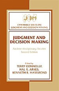 cover of the book Judgment and Decision Making: An Interdisciplinary Reader (Cambridge Series on Judgment and Decision Making)  