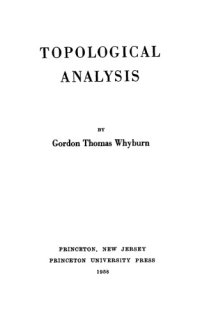 cover of the book Topological analysis (Princeton mathematical series No. 23)  