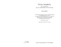 cover of the book Divine Simplicity  