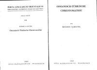 cover of the book Osmanisch-türkische Chrestomathie  