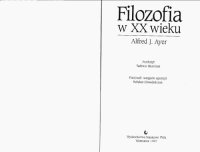 cover of the book Filozofia w XX wieku  