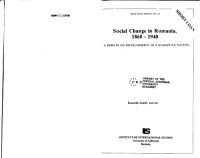 cover of the book Social Change in Romania, 1860-1940: A Debate on Development in a European Nation (Research Series (University of California, Berkeley. Institute of International Studies), No. 36.)  