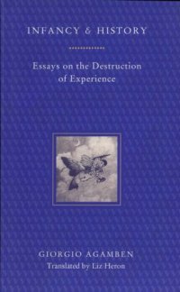 cover of the book Infancy and history: the destruction of experience  