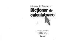 cover of the book Microsoft Press. Dicţionar de calculatoare  