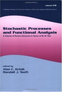 cover of the book Stochastic processes and functional analysis: A volume in honor of M.M. Rao