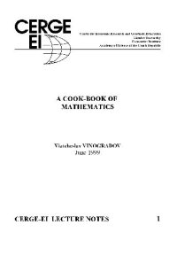 cover of the book A cookbook of mathematics