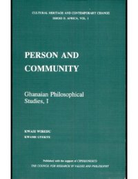 cover of the book Person and community: Ghanaian philosophical studies I  