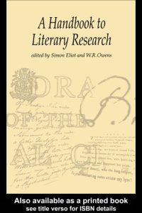 cover of the book A Handbook to Literary Research  