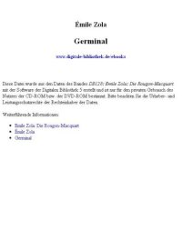 cover of the book Germinal (Bd.13)  