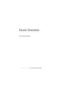 cover of the book Istorie Fiorentine  