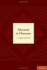 cover of the book Altruism in Humans  