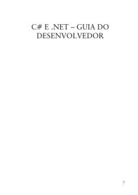 cover of the book C# E .NET - GUIA DO DESENVOLVEDOR  