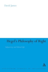 cover of the book Hegel’s Philosophy of Right; Subjectivity and Ethical Life  