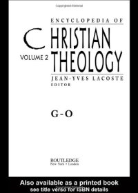 cover of the book Encyclopedia of Christian Theology, Volume 2 G-O  