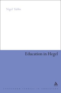 cover of the book Education in Hegel  